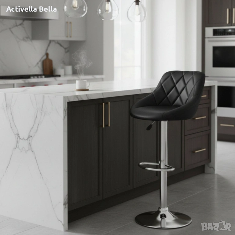 Бар стол с регулируема височина и въртяща функция – комфорт и стил за дома и заведения, снимка 1