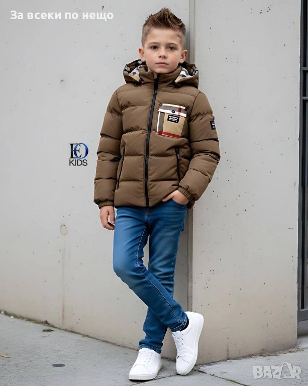 Burberry Детско Зимно Яке С Пух На Качулката Код SK785, снимка 1