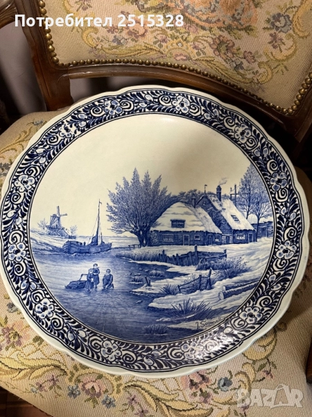 красива огромна чиния за стена , снимка 1