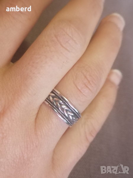 Сребърна халка - модел  R044, снимка 1