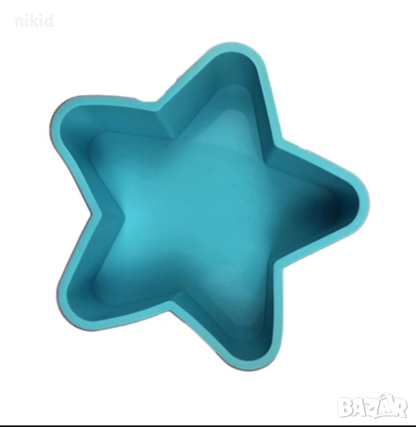 Звезда среден размер силиконов молд форма кексче сапун сладкиш калъп отливка шоколад декор, снимка 1
