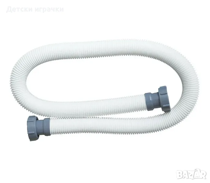 Маркуч за басейн INTEX, 150 см, PVC, диаметър 38 мм, издръжлив, бял, снимка 1