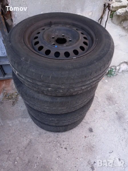 Оригинални джанти за Mercedes 15" със стари летни гуми Continental, снимка 1