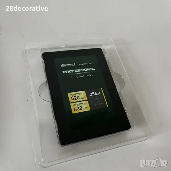 INLAND Professional 256GB SSD 3D TLC NAND SATA III 6Gb/s 2.5" 7mm Internal Solid State Drive (256GB), снимка 1