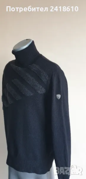 Emporio Armani EA7 Wool Knit POLO Mens Size 50 / L  ОРИГИНАЛ! Мъжки Вълнен Поло Пуловер!, снимка 1