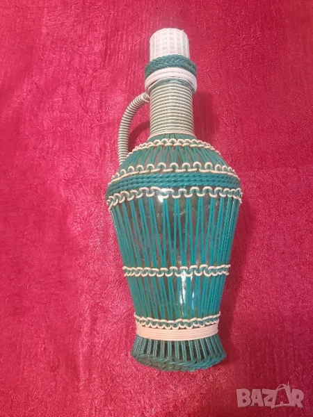 Ретро плетена бутилка , снимка 1