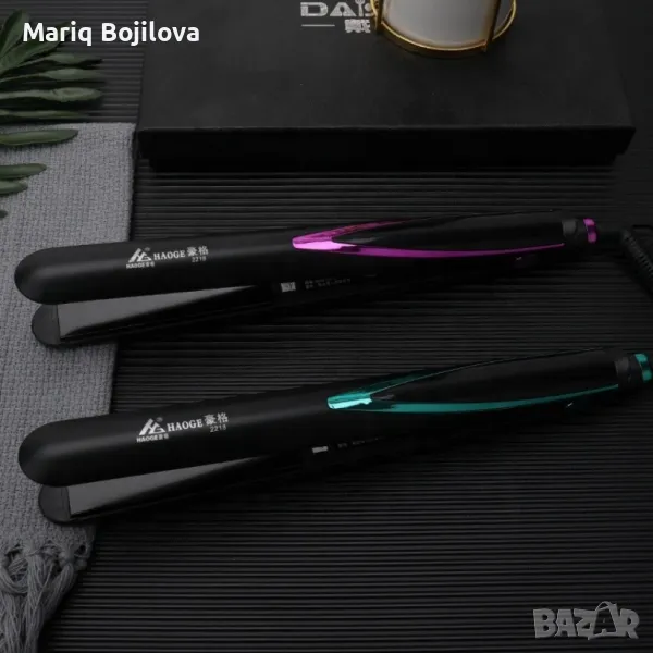 Професионална преса за изправяне на коса с турмалинови керамични плочи, снимка 1