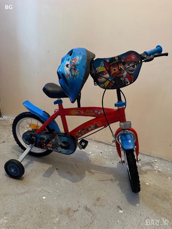 Toimsa, Детски велосипед Paw Patrol, с помощни колела, 16 инча, снимка 1