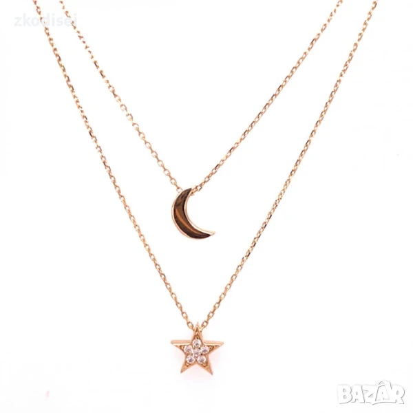 Златнo колие 2,11гр. 44,0см. 14кр. проба:585 модел:32204-2, снимка 1