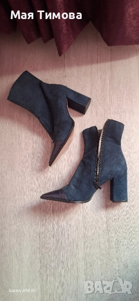 Продавам италиански велурени боти, снимка 1