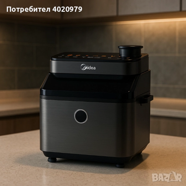💥ПРОМОЦИЯ💥 Midea DualTaste Air Fryer MF-CY75C2 – 7L капацитет, JuicyLock технология, снимка 1