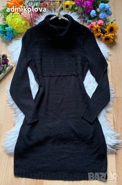 Черна рокля плетиво, снимка 1
