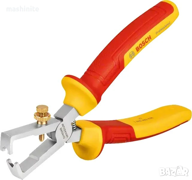 Клещи за оголване на кабели 160 mm изолирани VDE Bosch, снимка 1