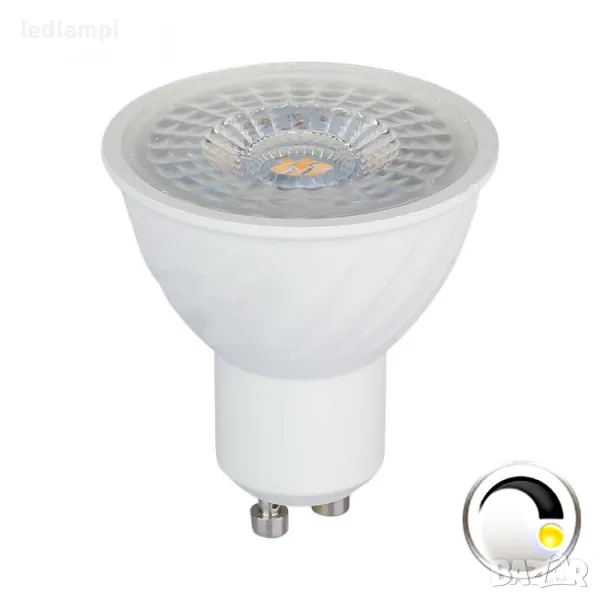 LED лампа 6W GU10 Неутрално Бяла Светлина - Димируема, снимка 1