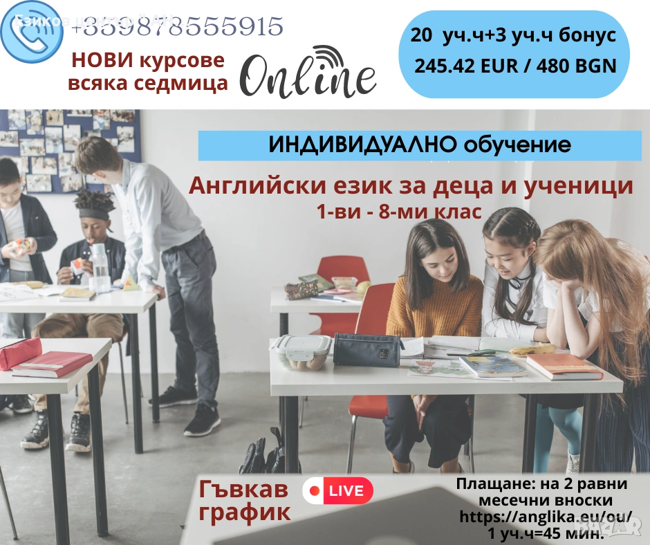 Индивидуално обучение по английски език за ученици, снимка 1