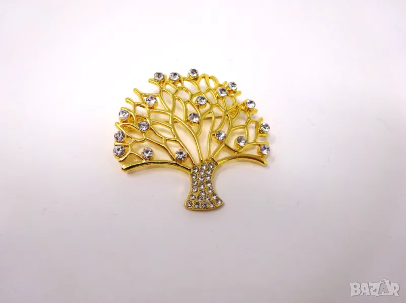 Нова брошка "Дървото на живота" с ринстони тип "Сваровски", снимка 1