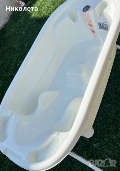Бебешко корито със стойка и термометър, снимка 1