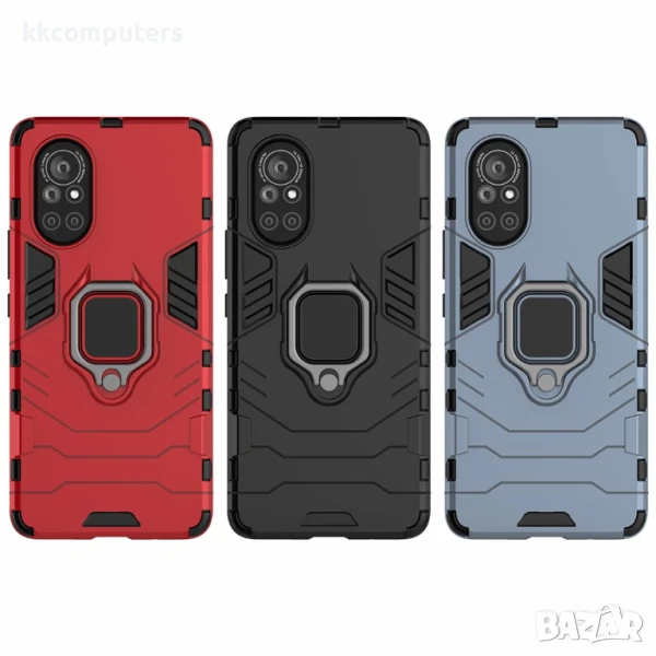 Huawei nova 8 5G Удароустойчив Finger Ring Калъф и Протектор, снимка 1