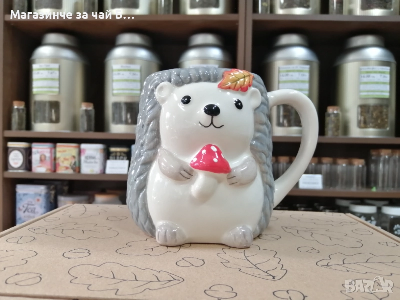 Чаша, таралеж, снимка 1