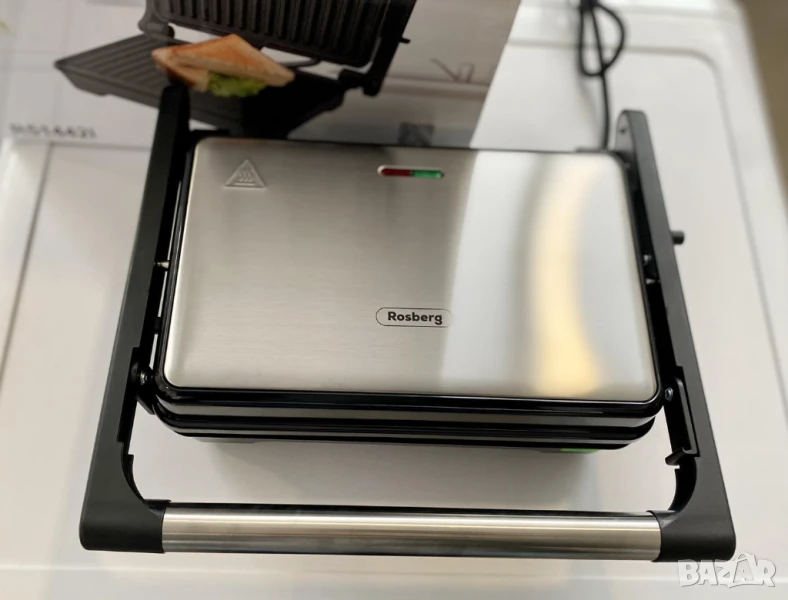 Контактен Грил Скара Rosberg R51442I, 1500W, Отваряне на 180 гр, Незалепваща, снимка 1