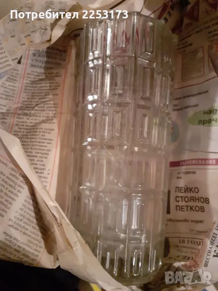 Стара стъклена ваза, снимка 1