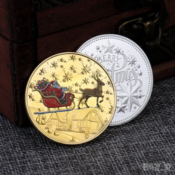 креативен подарък дядо Коледа късмет за дете монета  сувенир , снимка 1