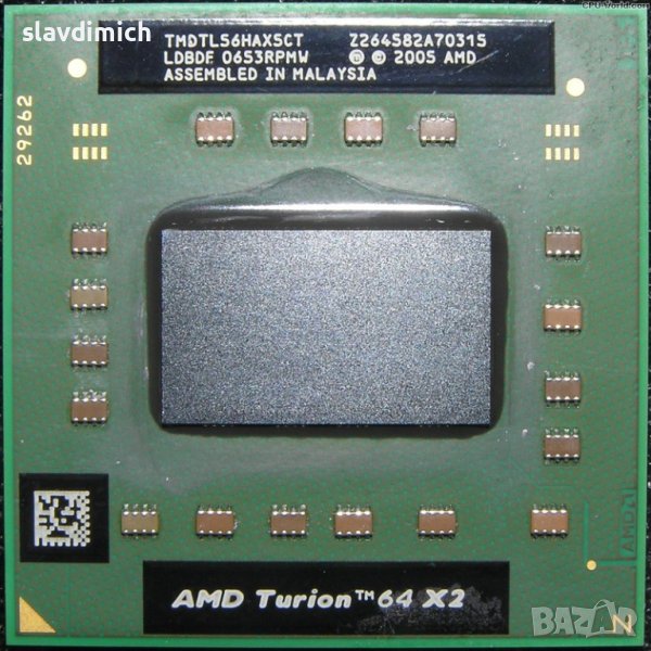 Процесор за лаптоп AMD Turion 64 X2 tmdtls6haxsct 1.8GHZ Socket S1, снимка 1