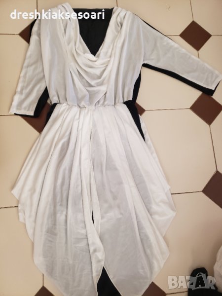 Нестандартна Рокля черно и бяло, снимка 1