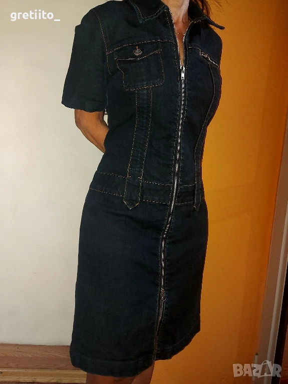 Дънкова рокля М размер, снимка 1