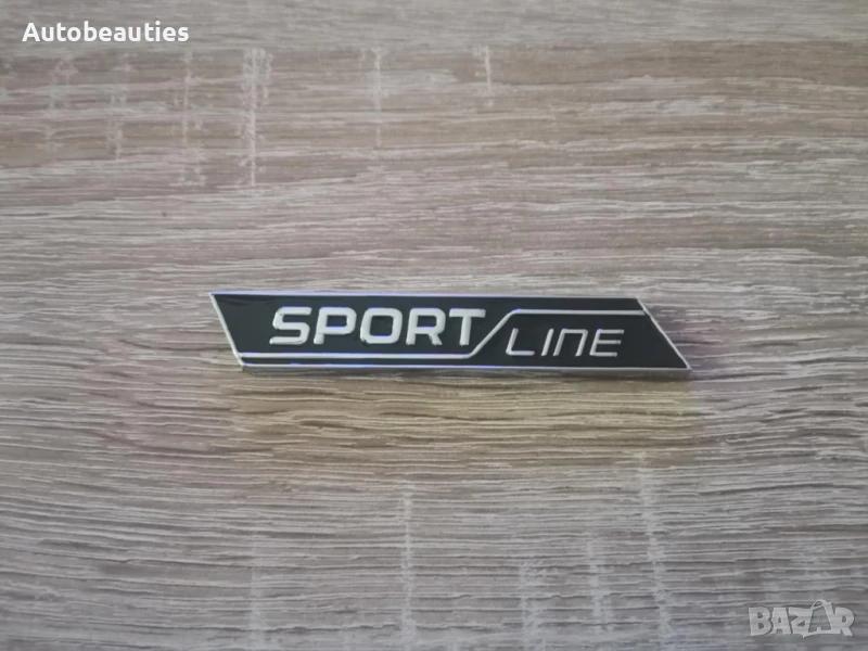 емблема Skoda Sportline черно със сребристо , снимка 1