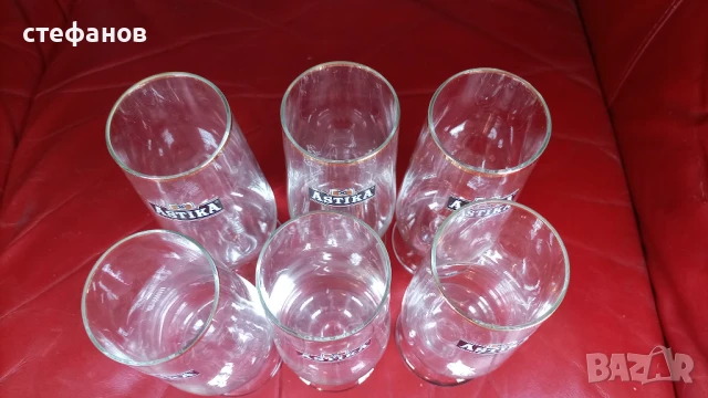 Бирени чаши, Астика, златен кант, столче, 330 мл, 6 бр, снимка 8 - Чаши - 51039087