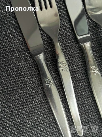 Комплект Дълбоко посребрени 100 прибори за хранене за четирима, снимка 4 - Прибори за хранене, готвене и сервиране - 53450623