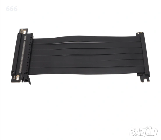 PCI-E 3.0 X16 Удължителен кабел,Вертикален монтажен кабел за видеокарта, 20 см, снимка 4 - Друга електроника - 53273709