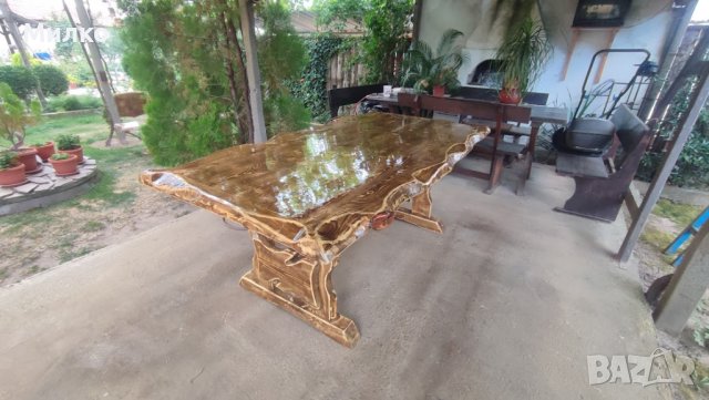 Масивна дървена маса, снимка 1 - Градински мебели, декорация  - 40849162