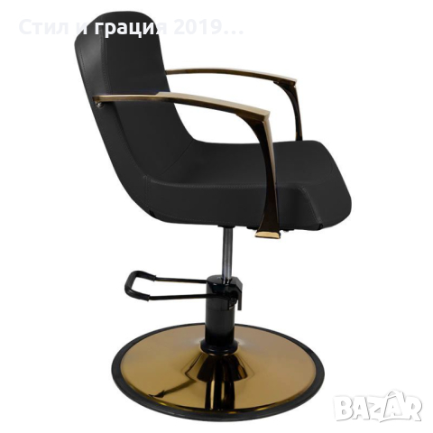 Фризьорски стол Bolonia Black, снимка 2 - Фризьорски столове - 44730736