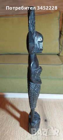 Дърворезба статуетка Африка за ценители 36см , снимка 4 - Статуетки - 53865105