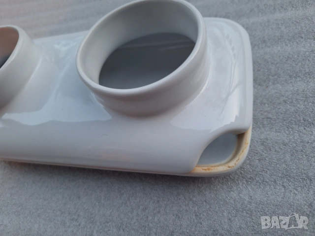 Sagaform керамична поставка за саксийки двойна с подложна чинийка, снимка 3 - Стайни растения - 53375113