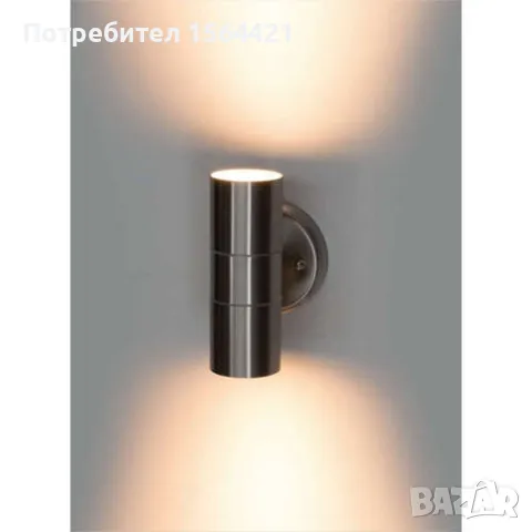 външна лампа за стенен монтаж, аплик, GU10, 18W, IP44, Lalumi Германия, снимка 2 - Соларни лампи - 47823541