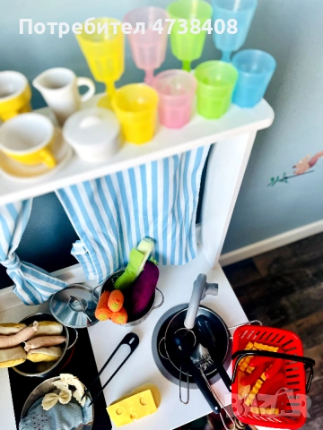 ИКЕА IKEА детска кухня с аксесоари за игра, снимка 9 - Играчки за стая - 53636389