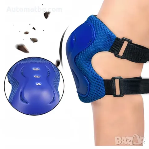 Детски наколенки и налакътници Automat, 6бр протектори, Лилави, снимка 3 - Спортна екипировка - 49430408