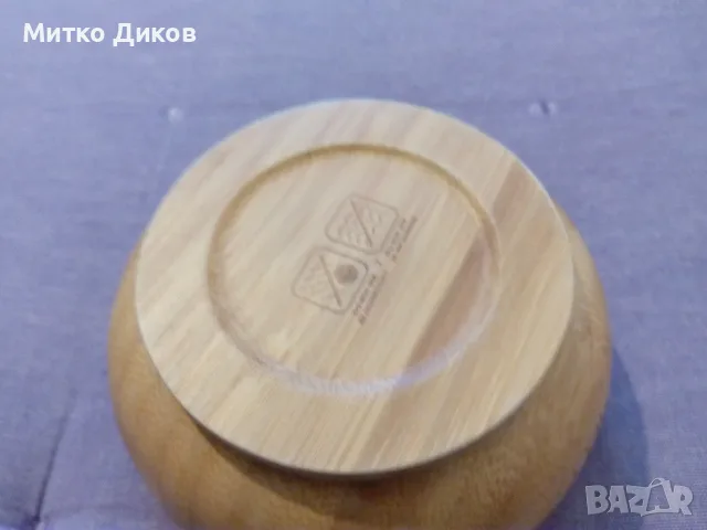 Купичка нова бамбук фи 115мм и Н-60мм, снимка 2 - Аксесоари за кухня - 55991683
