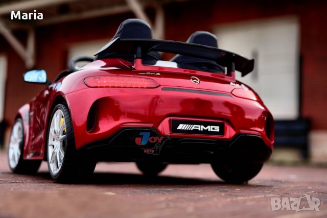 Акумулаторна кола двуместен Mercedes GT R Licensed 2X12V ,MP4, с меки гуми, снимка 14 - Детски велосипеди, триколки и коли - 34367860