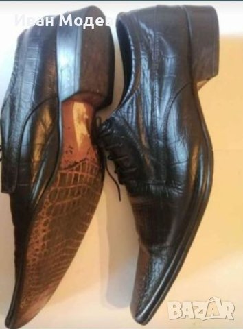 Продавам обувки естествена кожа с уникален дизайн (предполагам крокодилска). Купувани в Англия, снимка 2 - Официални обувки - 41577761
