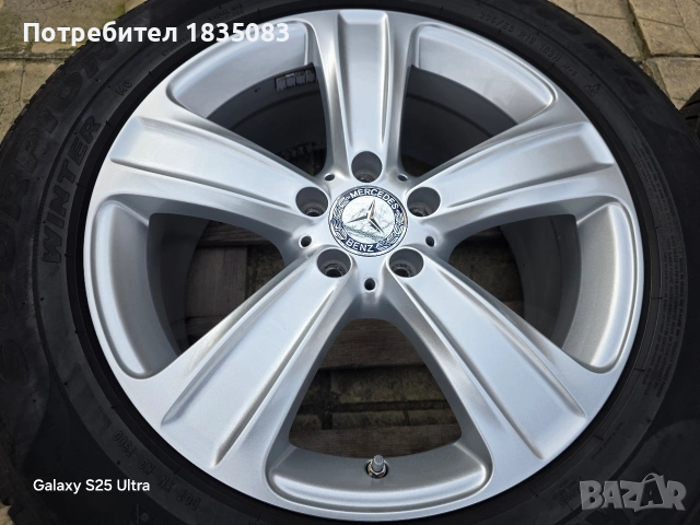 Лети джанти 18ки 5х112 Mercedes + зимни гуми 235/60/18 Pirelli, снимка 4 - Гуми и джанти - 53757941