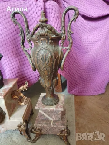 часовник каминен настолен 69/57 см, снимка 6 - Антикварни и старинни предмети - 50374541