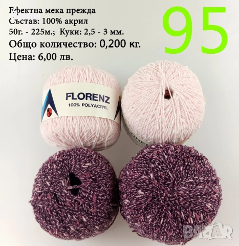 Евтини прежди в малки количества - нови и остатъци, снимка 10 - Други - 52029828