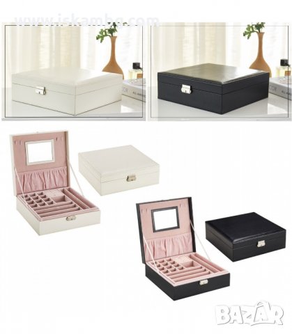 ЛУКСОЗНА КУТИЯ ЗА БИЖУТА С ОГЛЕДАЛО И МНОГО ОТДЕЛЕНИЯ - код 2010, снимка 5 - Подаръци за жени - 33965707