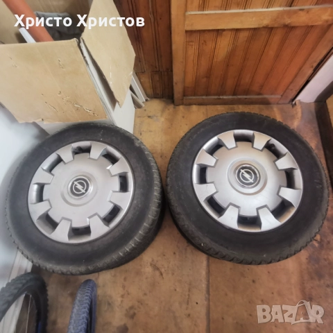 Метални джанти 14 инча, 4х100, 4бр,с тасове и гуми, снимка 2 - Гуми и джанти - 52210155