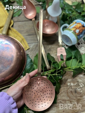 Малко мед и месинг за уют♥️  Жестоки прибори за сервиране Мед и месинг , снимка 7 - Прибори за хранене, готвене и сервиране - 53398514