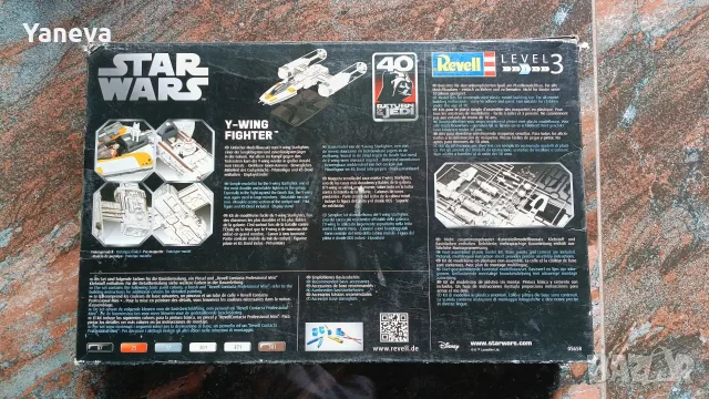 Star Wars Y-wing Fighter , Revell , сглобяем модел , снимка 4 - Конструктори - 56318101